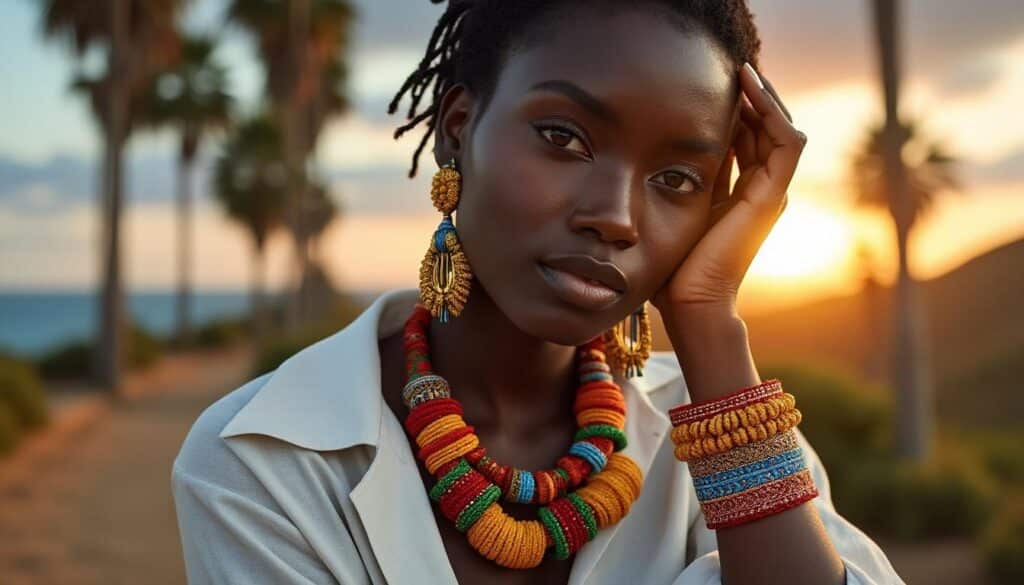 découvrez comment intégrer élégamment les bijoux africains wax dans votre style quotidien pour une touche unique et colorée.