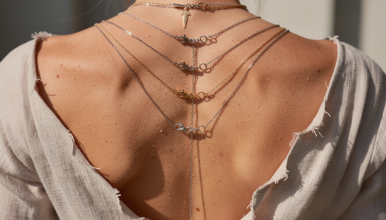 découvrez nos astuces pratiques pour porter vos bijoux de dos superposés sans qu'ils ne s'emmêlent, pour un look élégant et soigné.