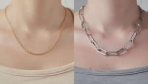découvrez comment choisir entre chaînes de corps dorées ou argentées selon votre type de peau pour sublimer votre style avec le métal idéal.
