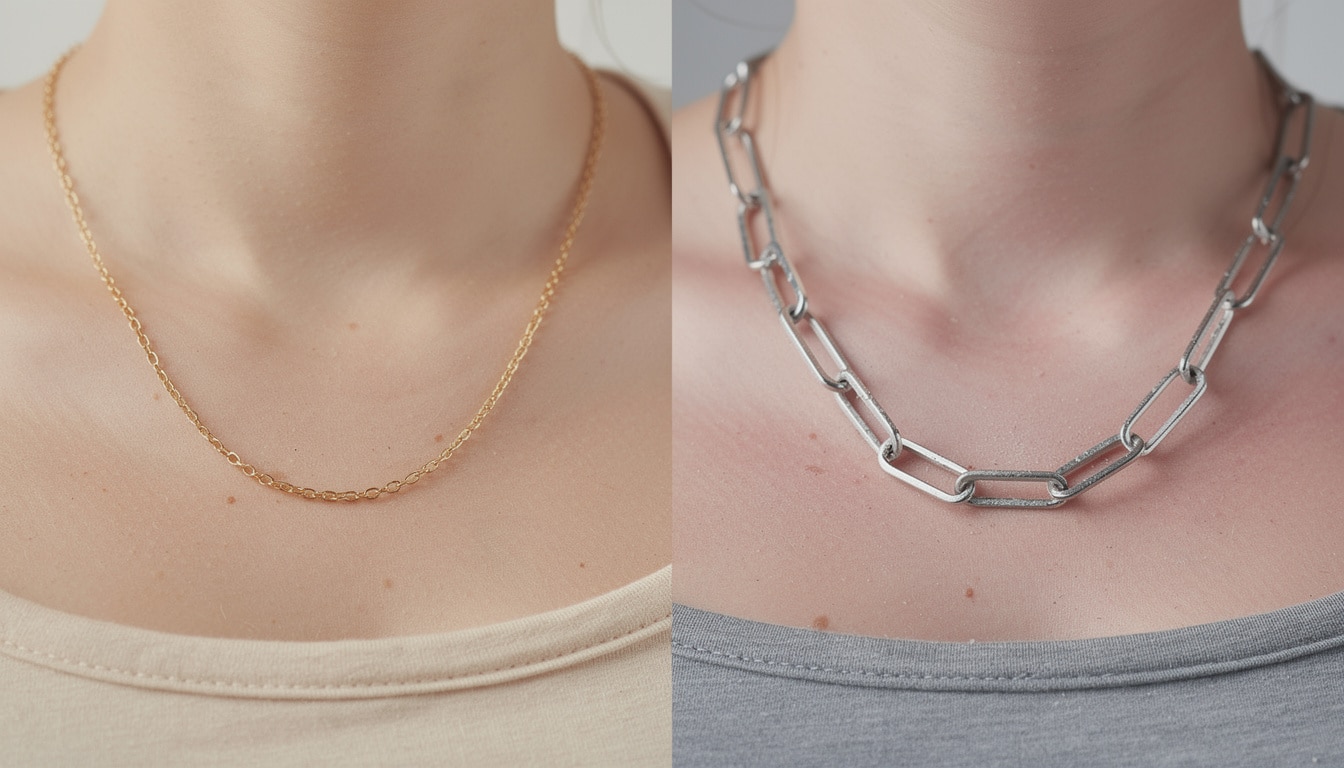 découvrez comment choisir entre chaînes de corps dorées ou argentées selon votre type de peau pour sublimer votre style avec le métal idéal.