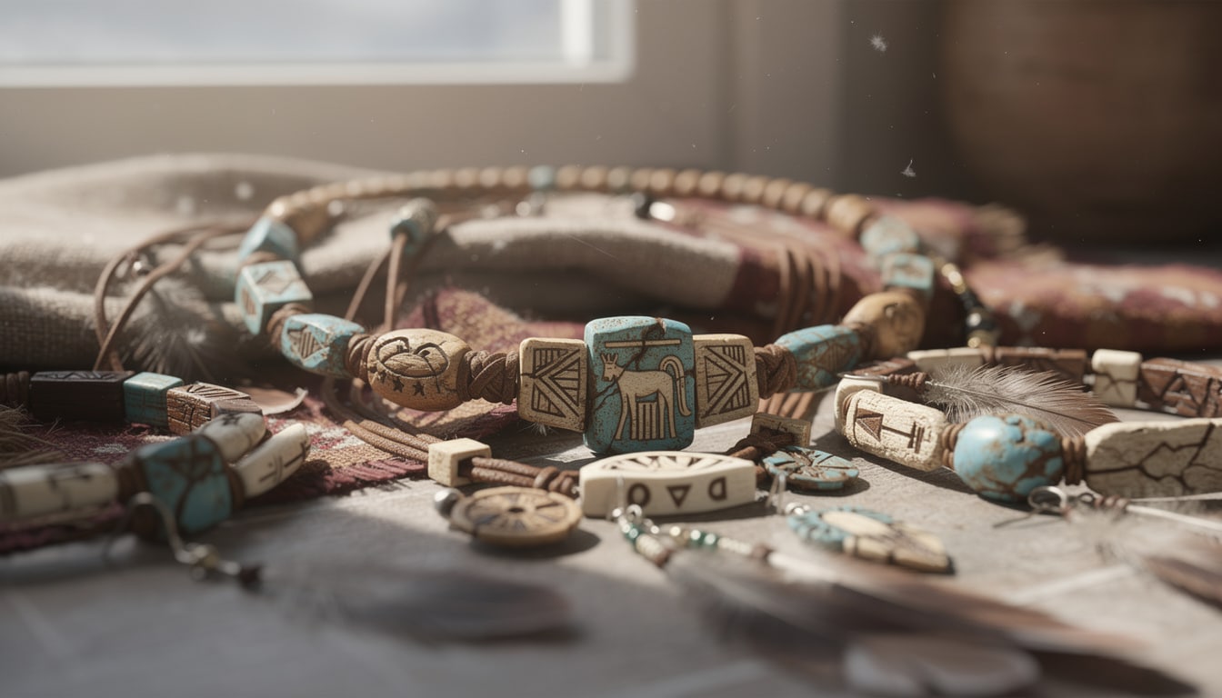 découvrez les bijoux amérindiens et plongez dans l'univers des symboles sacrés, révélant les secrets des matières naturelles utilisées pour créer ces trésors authentiques.
